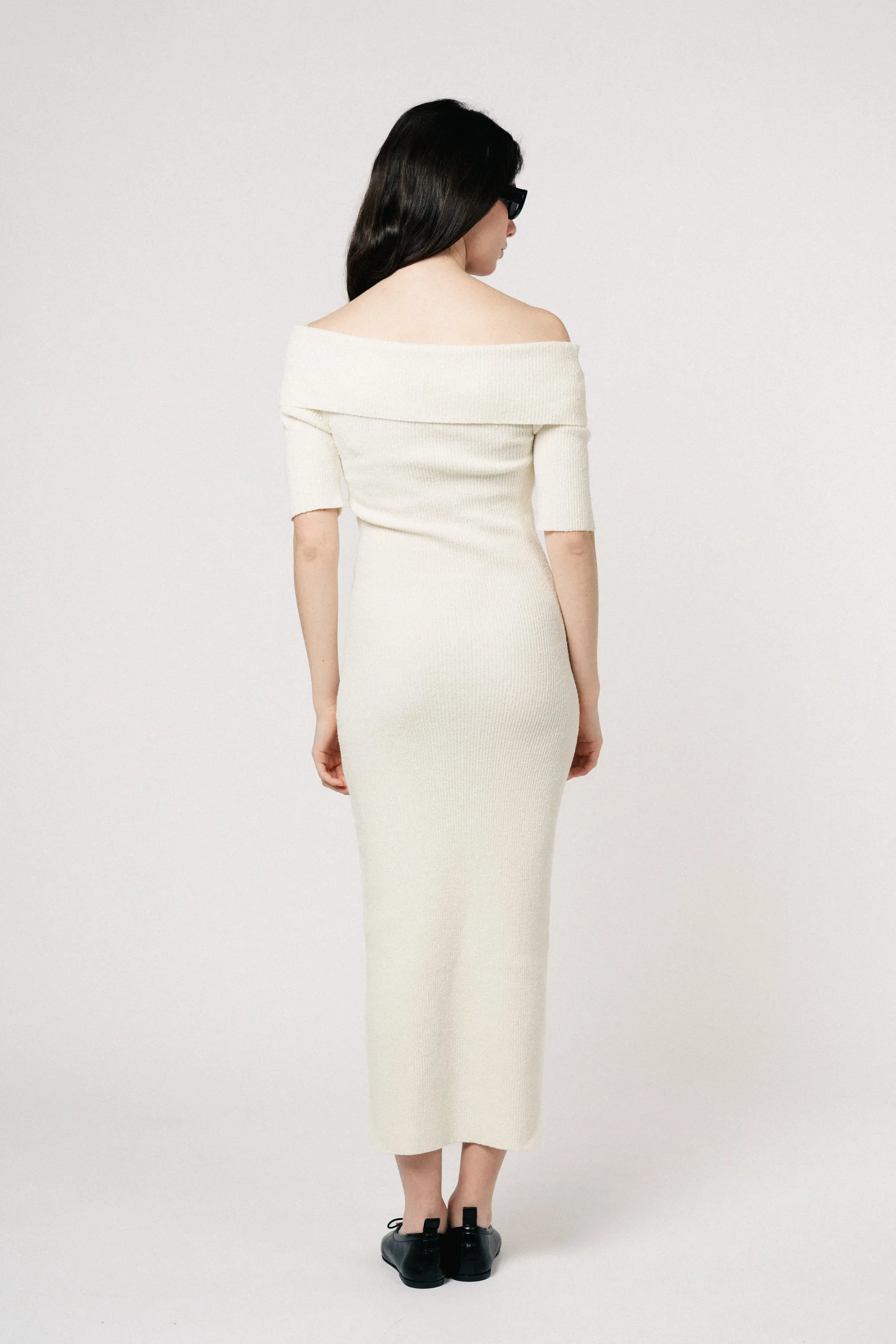 Iris Knit Dress - Creme
