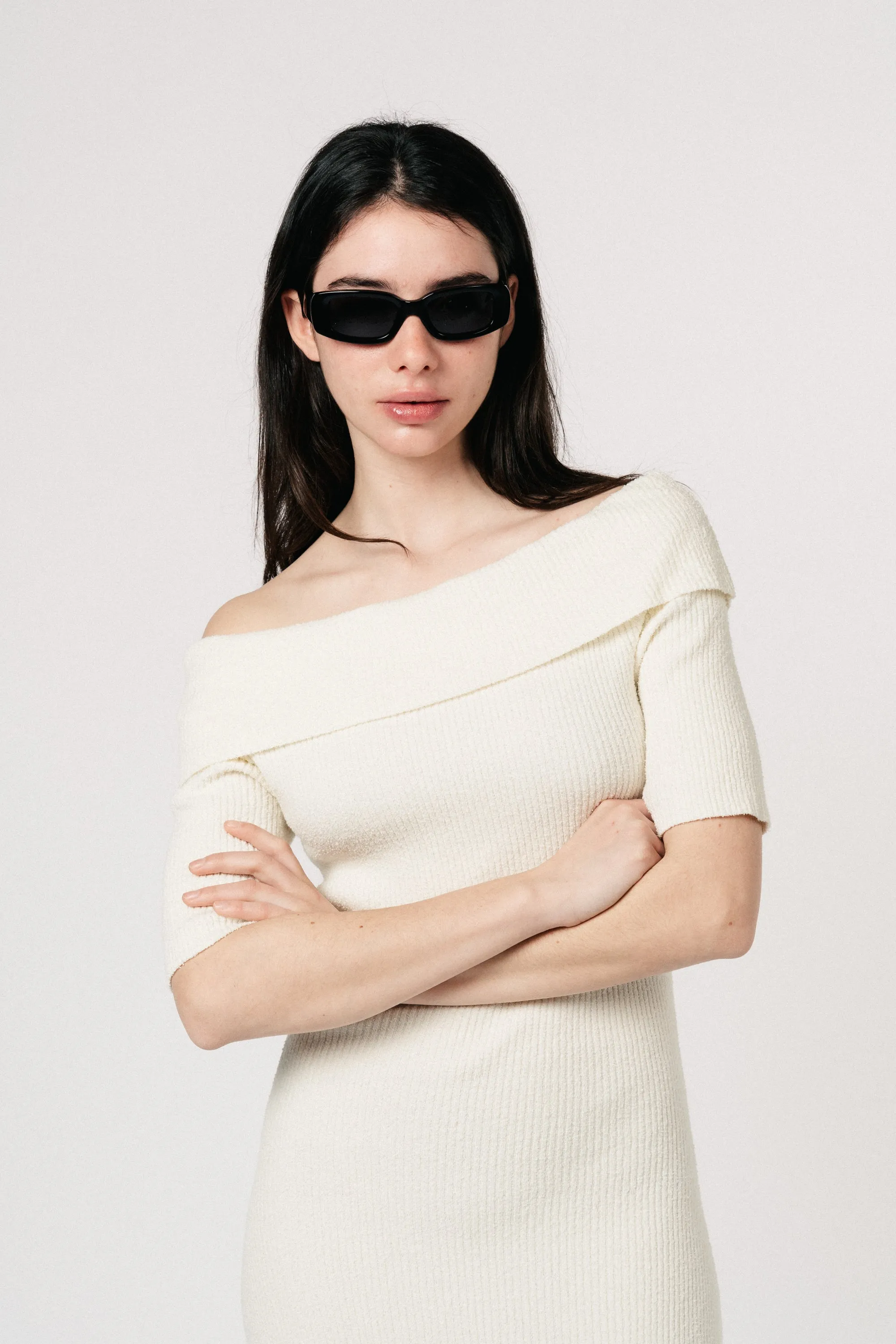 Iris Knit Dress - Creme